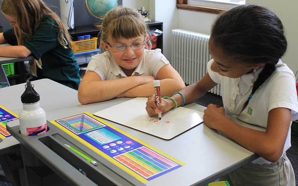 Students working at a LearnFit
