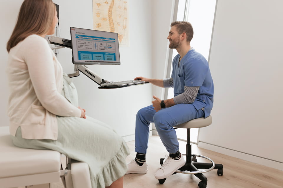 LX Wall Mount with Nurse and Patient in Hospital Room
